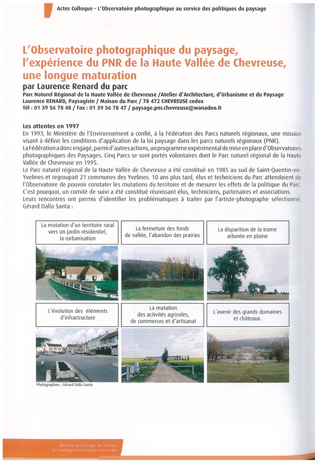 Article sur l’Observatoire photographique des paysages