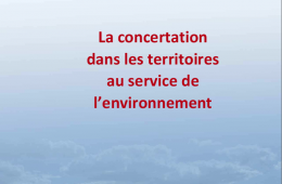 Participation à la rencontre nationale sur la concertation