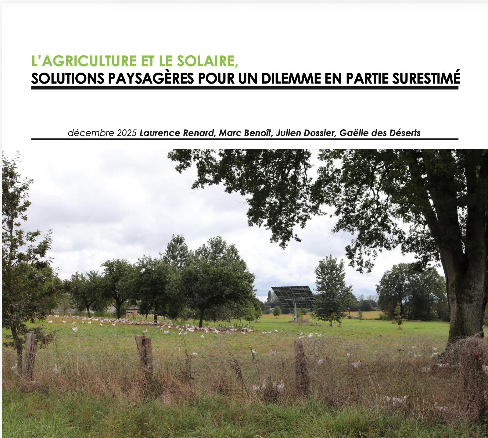 You are currently viewing Article sur l&rsquo;agriculture et le solaire
